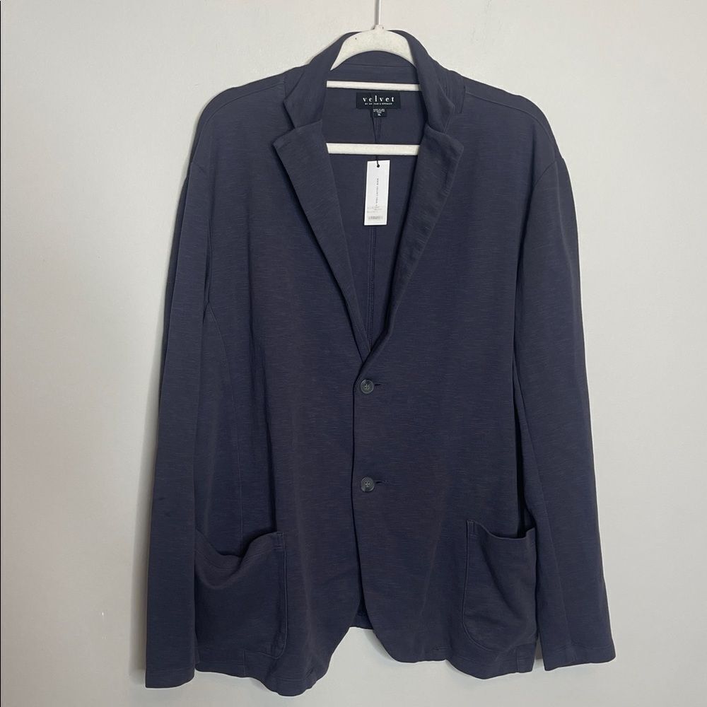 Velvet by Graham & Spenser Navy Benjamin Blazer New XL